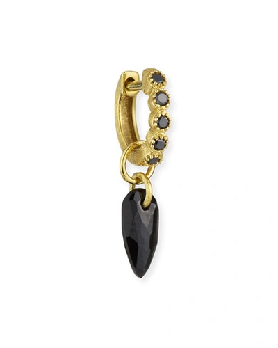 Shop Jude Frances 18k Petite Inverted Pear Earring Charm, Single, Black Spinel