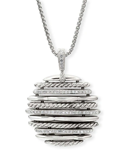 Shop David Yurman Tides Pendant Necklace With Diamonds, 36mm