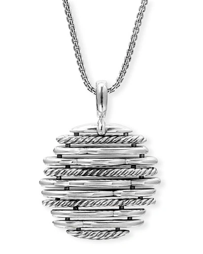 Shop David Yurman Tides Pendant Necklace With Diamonds, 36mm