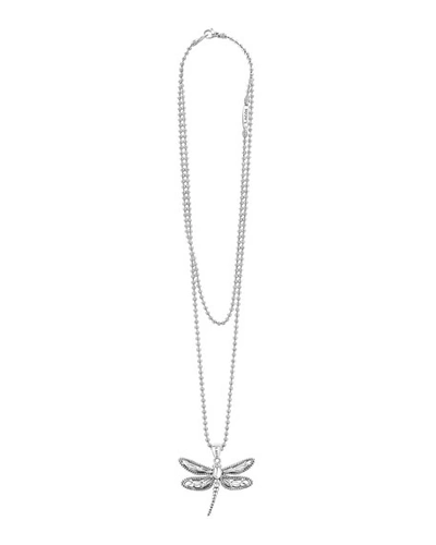 Shop Lagos Rare Wonders Dragonfly Pendant Necklace In Sterling Silver