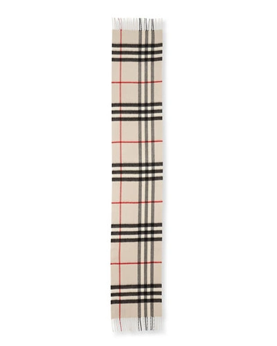 Shop Burberry Giant-check Cashmere Scarf In Stone Check