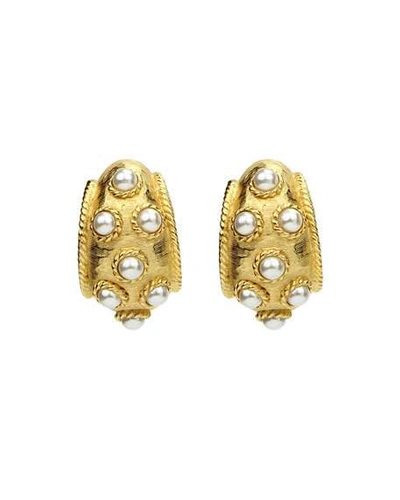 Shop Ben-amun Thick Pearly Earrings In Gold
