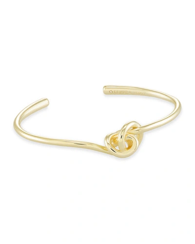 Shop Kendra Scott Presleigh Knotted Cuff Bracelet In Gold