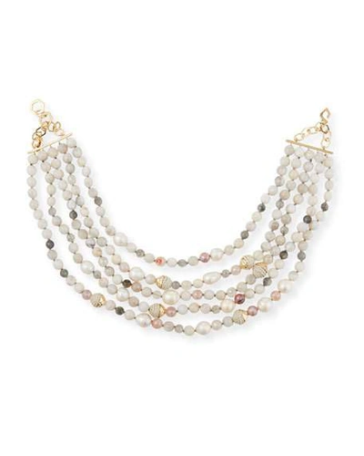 Shop Akola 5-strand Beaded Necklace In Multi