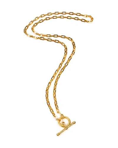 Shop Ben-amun Long Oval-link Necklace In Gold