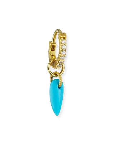 Shop Jude Frances 18k Petite Inverted Pear Earring Charm, Single, Turquoise