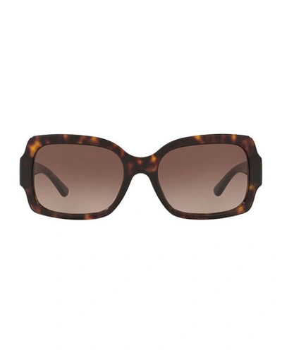 Shop Tory Burch Square Acetate Sunglasses In Brown