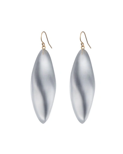 Shop Alexis Bittar Long Leaf Earrings In Silver