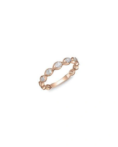 Shop Memoire Stackables 18k Rose Gold Diamond Marquise Ring