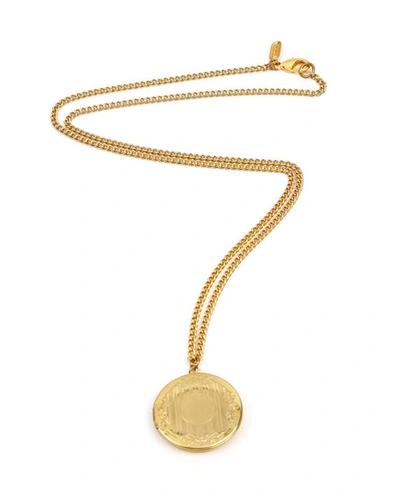 Shop Ben-amun Round Locket Necklace In Gold