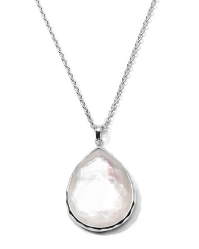 Shop Ippolita Sterling Silver Teardrop Pendant Necklace, Mother-of-pearl In Oyster