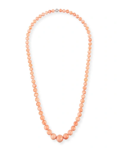 Shop Assael Angel Skin Coral Bead Necklace, 42"