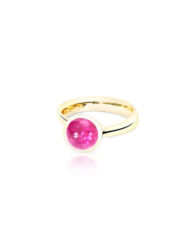Shop Tamara Comolli Bouton 18k Yellow Gold Pink Tourmaline Ring