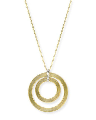 Shop Marco Bicego 18k Gold Masai Concentric Circle Pendant With Diamonds