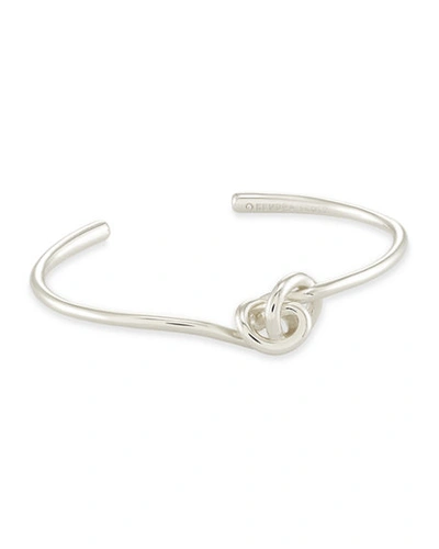 Shop Kendra Scott Presleigh Knotted Cuff Bracelet In Silver