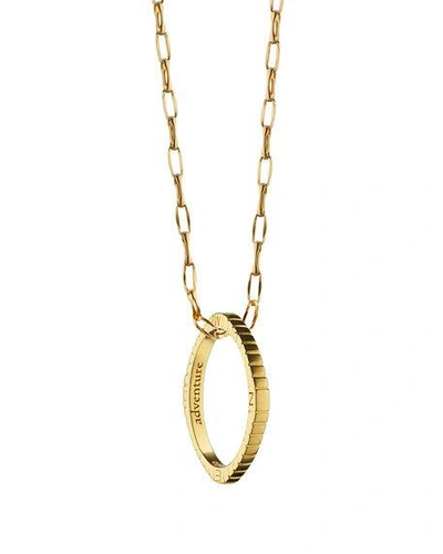 Shop Monica Rich Kosann Adventure Compass Poesy Ring Necklace In Gold