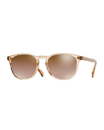 Shop Oliver Peoples Finley Round Mirrored Acetate Sunglasses In Pink
