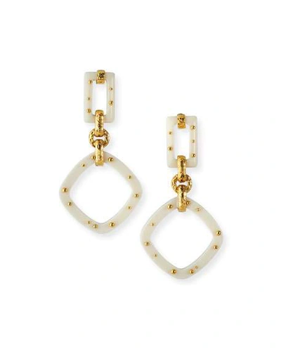 Shop Gas Bijoux Escale Drop Earrings, White