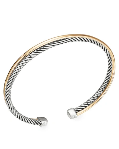 Shop David Yurman Crossover Bracelet With 18k Gold In Two Tone