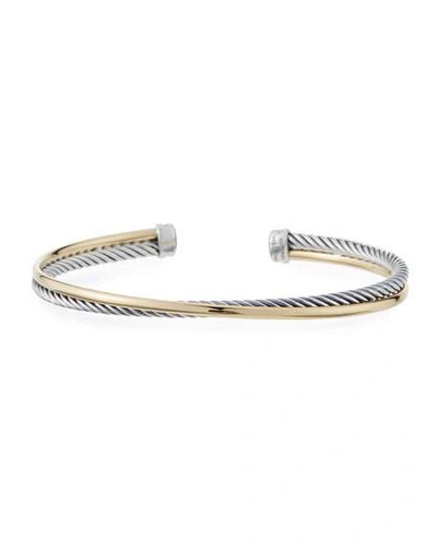 Shop David Yurman Crossover Bracelet With 18k Gold In Two Tone