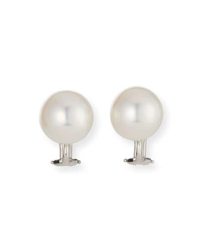 Shop Assael 18k White Gold Pearl Clip Earrings