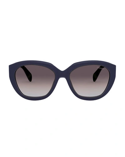 Shop Prada Acetate Cat-eye Sunglasses In Blue