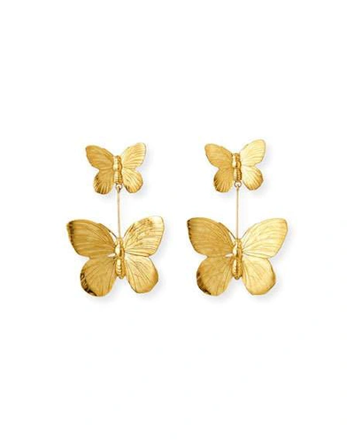 Shop Jennifer Behr Pamela Butterfly Earrings In Gold