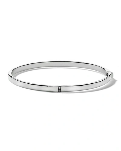Shop Ippolita Small Stardust 5-section Hinged Bangle In Sterling Silver With Diamonds In White