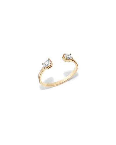 Shop Lana Solo Emerald Diamond Echo Ring In Gold