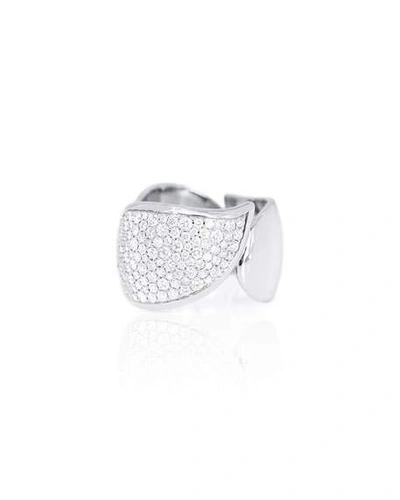 Shop Tamara Comolli 18k White Gold Brilliant Pave Diamond Ring