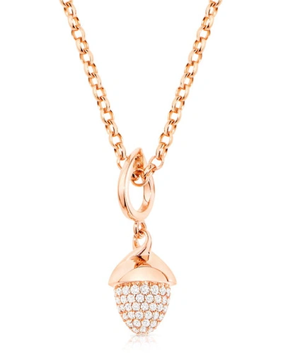 Shop Tamara Comolli Mikado Flamenco 18k Rose Gold Diamond Pave Pendant