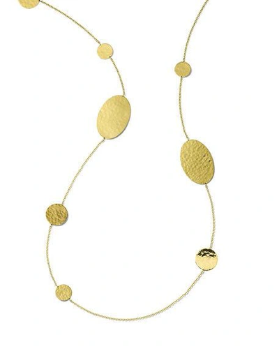 Shop Ippolita Classico Crinkle Oval And Circles Necklace In 18k Gold