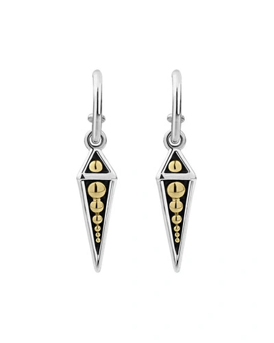 Shop Lagos Ksl 2-tone Pyramid Drop Earrings In Two Tone