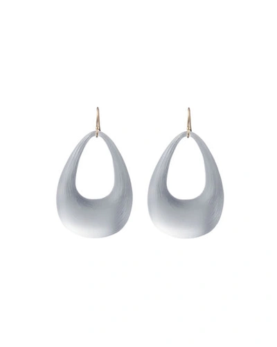 Shop Alexis Bittar Small Tapered Hoop Earrings In Silver