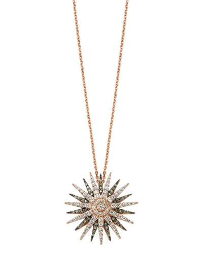 Shop Beegoddess Jardin Star 14k Multi-diamond Pendant Necklace
