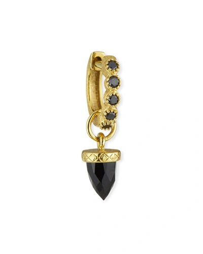 Shop Jude Frances 18k Petite Black Spinel Bullet Earring Charm, Single