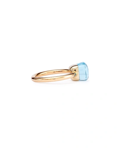 Shop Pomellato Nudo Rose Gold & Blue Topaz Ring