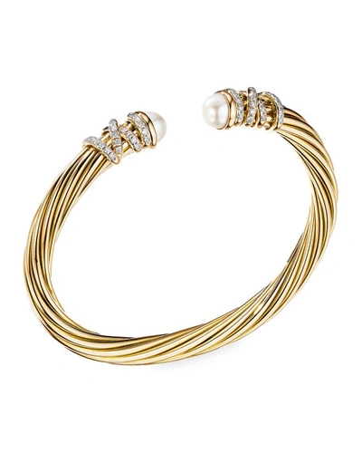 Shop David Yurman Helena Pearl Bracelet With Diamonds