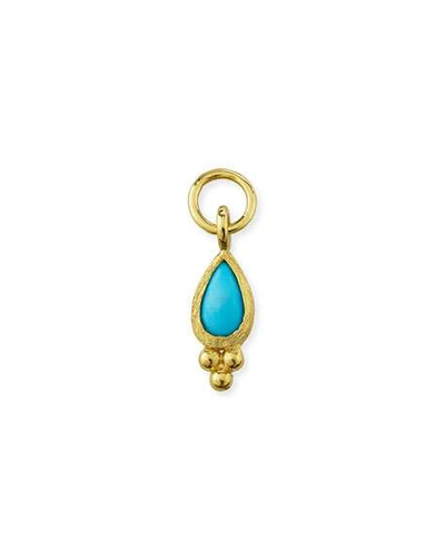 Shop Jude Frances 18k Petite Turquoise Pear Quad Earring Charm, Single