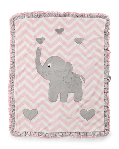 Shop Boogie Baby Plush Chevron Elephant Blanket, Pink