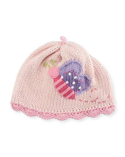 Shop Art Walk Butterfly Knit Baby Hat, Pink