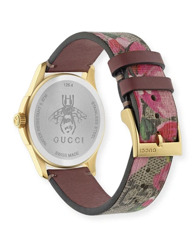 Shop Gucci 38mm G-timeless Watch W/ Gg Supreme Canvas Strap In Multi