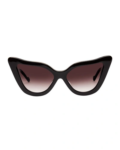 Shop Zimmermann Paisley Cat-eye Sunglasses In Black