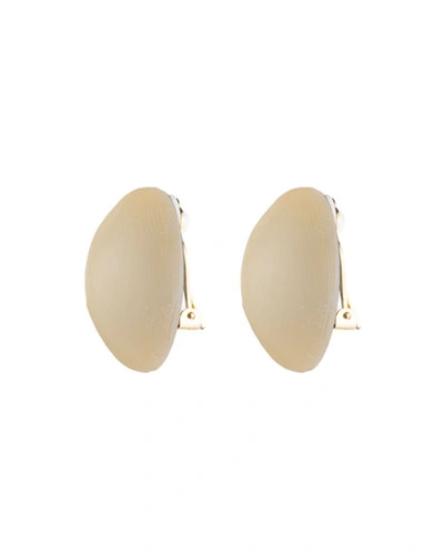 Shop Alexis Bittar Medium Dome Clip Earrings In Gold