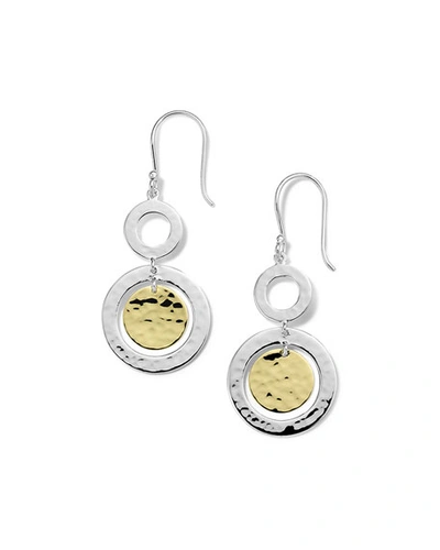 Shop Ippolita Small Classico Snowman Earrings In Chimera Two-tone In Gray/yellow