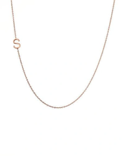 Shop Maya Brenner Designs 14k Rose Gold Mini Letter Necklace