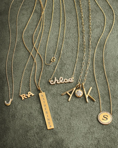 Shop Maya Brenner Designs 14k Rose Gold Mini Letter Necklace