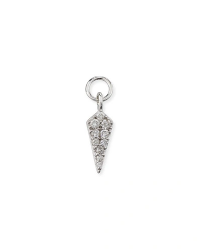 Shop Jude Frances 18k White Gold Petite Diamond Dagger Earring Charm, Single