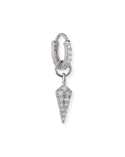 Shop Jude Frances 18k White Gold Petite Diamond Dagger Earring Charm, Single