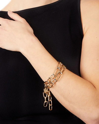 Shop Alexis Bittar Chain Link Skinny Bracelet In Gold